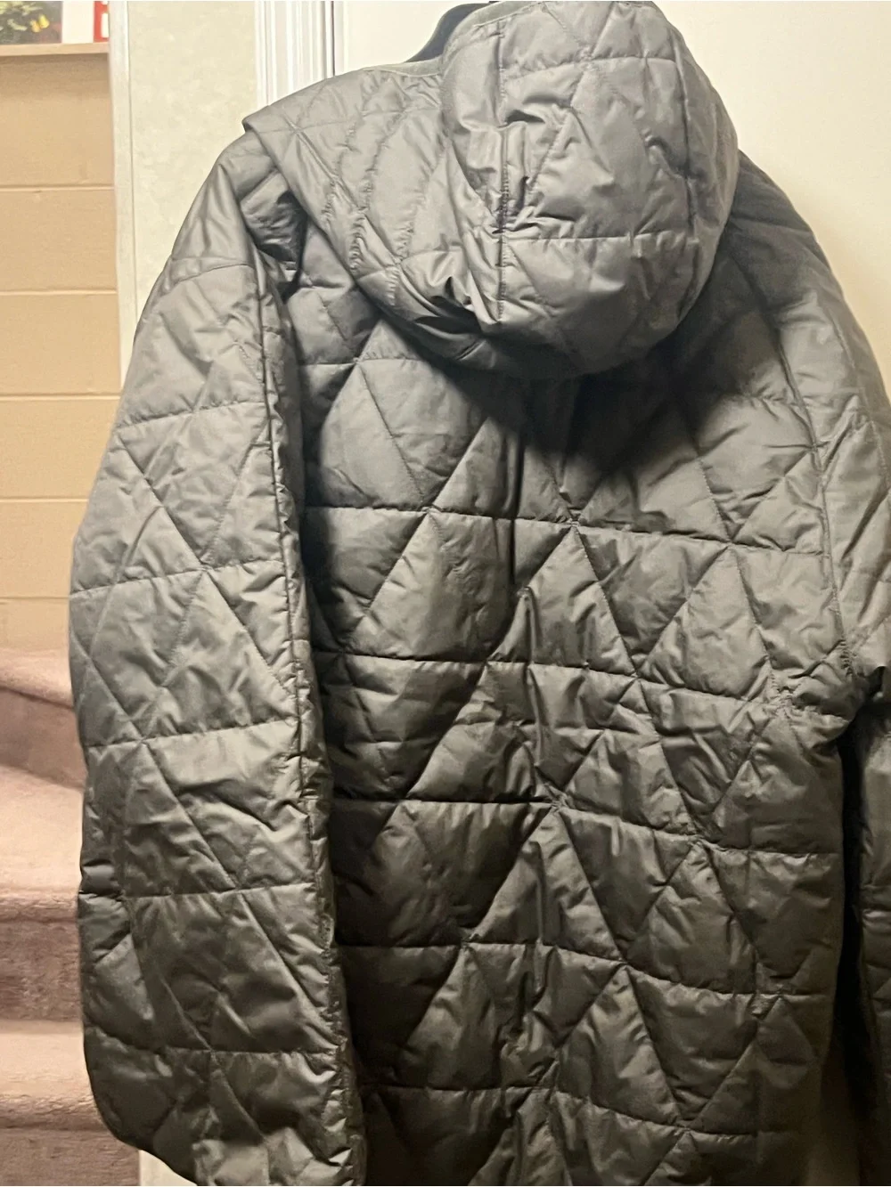 Jordan Men’s Quilted Hooded Puffer Jacket - Olive Green